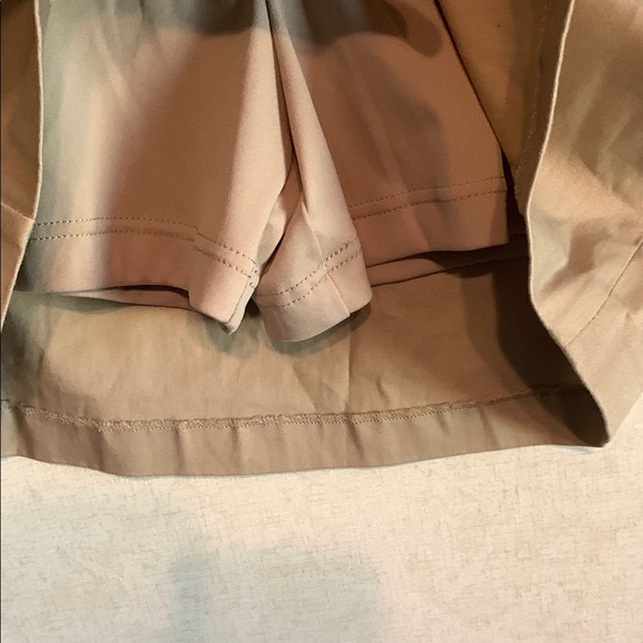 Khaki Pleated Skirt with Button Detail - Picture 6 of 7